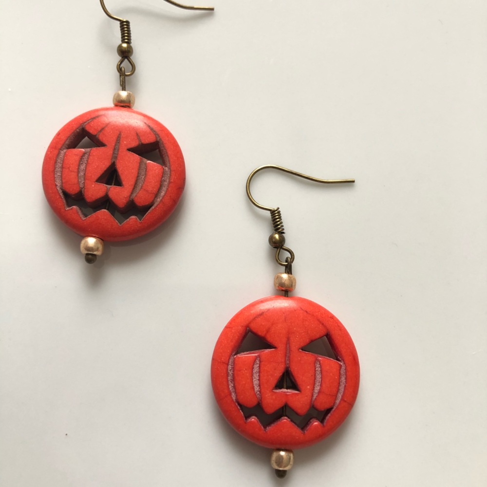 Handcrafted Jack-O-Lantern Earrings